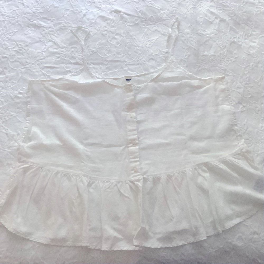 Old Navy White Button-Front Camisole